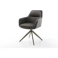 DELIFE Draaistoel Pejo-Flex microvelours antraciet vintage kruisframe breed afwerking met titanium 360° draaibaar pocketveer kern