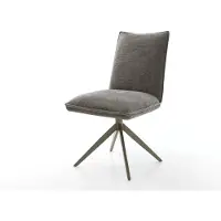 DELIFE Draaistoel Lelio-Flex bouclé zacht mud kruisframe breed afwerking met titanium 360° draaibaar rocker-functie pocketveer kern
