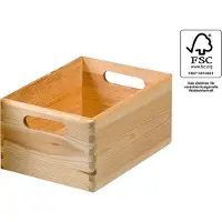 Kesper multifunctionele opbergkist, naturel – voordeelverpakking van 6 stuks