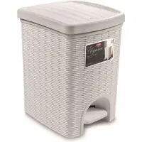 Stefanplast Prullenbak Elegance, gemaakt van polypropyleen, inhoud 20 liter, afmetingen 31x27,5x39 cm, kleur wit