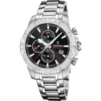 Festina Chronograaf Timeless Chronograph Quartzhorloge, horloge, herrenuur, roestvrijstalen band, analoog, dag