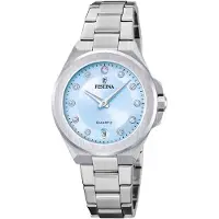 Festina Kwartshorloge Mademoiselle Horloge, dameshorloge, leren band, analoog, dag, zirkonia (synth.)