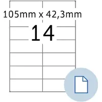 Herma Etiket 8414 A4 EXPR 500 105x42.3mm wit 7000 stuks