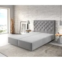 DELIFE Boxspring-frame Dream-Great 140x200 microvezel grijs