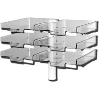 Hansa Draaibare glijder met 6 plateaus, lichtgrijs (A4)