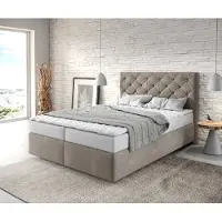 DELIFE Boxspringbed Dream-Great 140x200 microvezel Beige