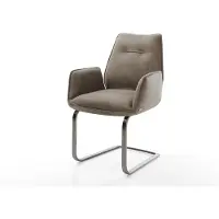DELIFE Sledemodel Zoa-Flex microvelours taupe vintage sledemodel vlak grafiet pocketveer kern