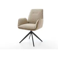 DELIFE Draaistoel Zoa-Flex materiaalmix mud kruisframe breed zwart 360° draaibaar rocker-functie pocketveer kern