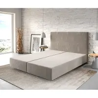 DELIFE Boxspring frame Dream-Well 160x200 cm Beige Mikrofaser