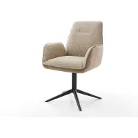DELIFE Draaistoel Zoa-Flex materiaalmix mud kruispoot zwart 360° draaibaar rocker-functie pocketveer kern