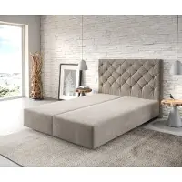 DELIFE Boxspring-frame Dream-Great 140x200 microvezel beige