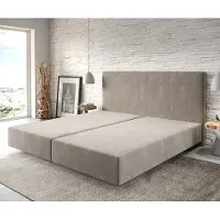 DELIFE Boxspringbed Dream-Well microvezel beige 200x200 cm