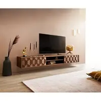 DELIFE Tv-meubel Fevo 200 cm acacia bruin 2 deuren zwevend