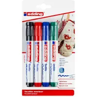 Magni Textilmarker 4500 4er 2-3mm 4 Farben Blister