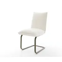 DELIFE Sledemodel Lelio-Flex bouclé zacht beige sledemodel vlak afwerking met titanium pocketveer kern