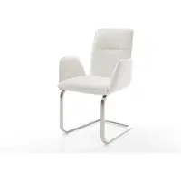 DELIFE Sledemodel Vinja-Flex bouclé zacht beige sledemodel vlak roestvrij staal