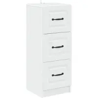 vidaXL Ladekast Wit 33 x 34,5 x 87 cm Bewerkt hout