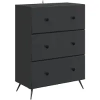 vidaXL Ladekast 66 x 34,5 x 90 cm Bewerkt hout Zwart