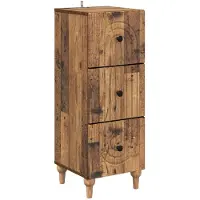 vidaXL Ladekast Oud hout 33 x 34,5 x 90 cm Bewerkt hout