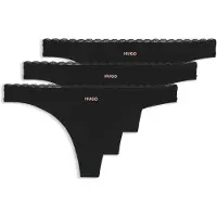 HUGO Slip met lage taille en ton-sur-ton kantdecoratie
