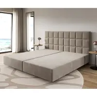 DELIFE Boxspringframe Dream-Fijn microvezel beige 200x200 cm