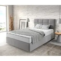 DELIFE Boxspringbed Dream-Fine 120x200 microvezel grijs