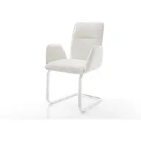 DELIFE Sledemodel Vinja-Flex bouclé zacht beige sledemodel vlak wit