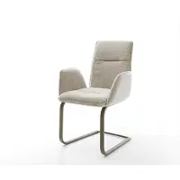 DELIFE Sledemodel Vinja-Flex geweven stof beige sledemodel vlak afwerking met titanium