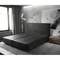 DELIFE Boxspring frame Dream-Well 180x200 cm Antraciet Vintage Mikrofaser