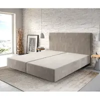 DELIFE Boxspring frame Dream-Well 180x200 cm Beige Mikrofaser