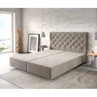 DELIFE Boxspring-frame Dream-Great 160x200 microvezel beige