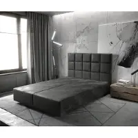 DELIFE Boxspring-frame Dream-Fine 160x200 microvezel antraciet Vintage