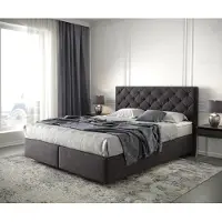 DELIFE Boxspringbed Dream-Great 160x200 microvezel zwart