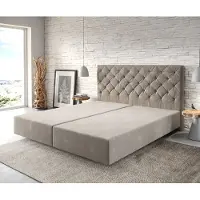 DELIFE Boxspring-frame Dream-Great 180x200 microvezel beige