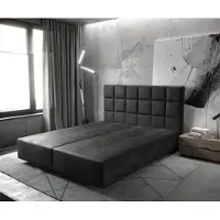 DELIFE Boxspring-frame Dream-Fine 180x200 microvezel antraciet Vintage