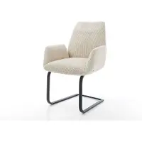 DELIFE Sledemodel Zoa-Flex koord beige sledemodel vlak zwart pocketveer kern