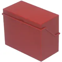 Helit Klein-Karteikasten A5 quer, rot, unbestückt aus Polystyrol, für ca. 500 Karten