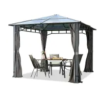 TOOLPORT Tuinpaviljoen Hardtop Sunset Deluxe loft grey, 3x3m