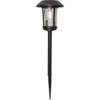 Star Trading Florian solar paalverlichting, padlamp, zwart, LED, schemersensor, warm wit, buiten, 47 cm