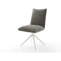 DELIFE Draaistoel Lelio-Flex bouclé zacht mud kruisframe breed wit 360° draaibaar rocker-functie pocketveer kern