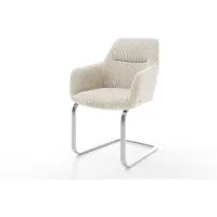 DELIFE Sledemodel Pejo-Flex koord beige sledemodel vlak roestvrij staal pocketveer kern