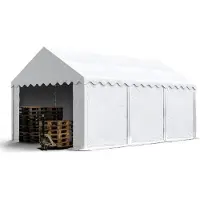 Sonstiges Opslagtent 3x6 m met ritssluitingen - 2,0m zijwandhoogte, PVC 750, met grondframe, wit