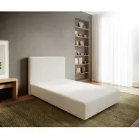 DELIFE Boxspringframe Dream-Well 120x200 cm Bouclé Crème-Wit