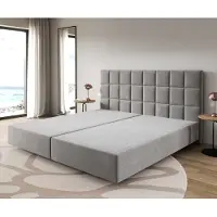 DELIFE Boxspringframe Dream-Fine microvezel grijs 200x200 cm