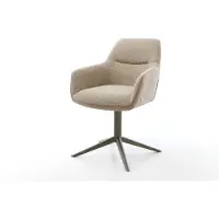 DELIFE Draaistoel Pejo-Flex materiaalmix mud kruispoot afwerking met titanium 360° draaibaar rocker-functie pocketveer kern