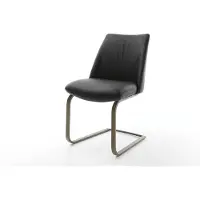 DELIFE Sledemodel Elso-Flex echt leer zwart sledemodel vlak afwerking met titanium pocketveer kern