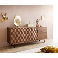 DELIFE Dressoir Fevo 175 cm Acacia bruin 2 deuren 3 schuifladen L-poot