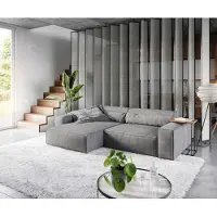 DELIFE Hoekbank Sirpio XL 270x170 cm microvezel taupe recamiere variabele