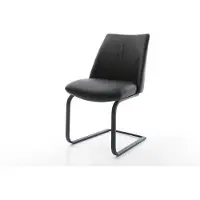 DELIFE Sledemodel Elso-Flex echt leer zwart sledemodel vlak zwart pocketveer kern