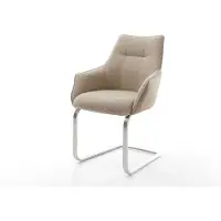 DELIFE Sledemodel Alja-Flex met armleuning materiaalmix mud sledemodel vlak roestvrij staal pocketveer kern